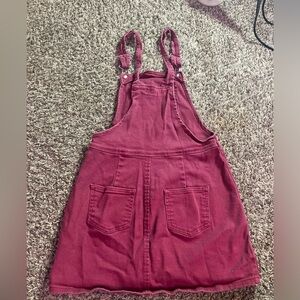 Burgundy overall mini skirt💋